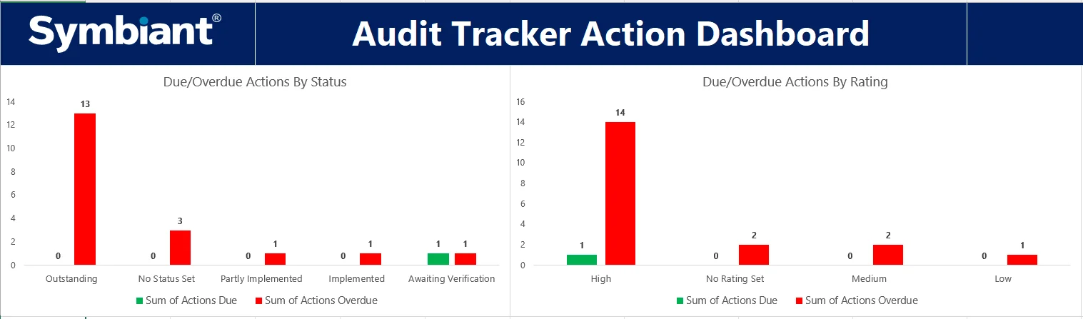 Audit Action Tracker Software Excel Report
