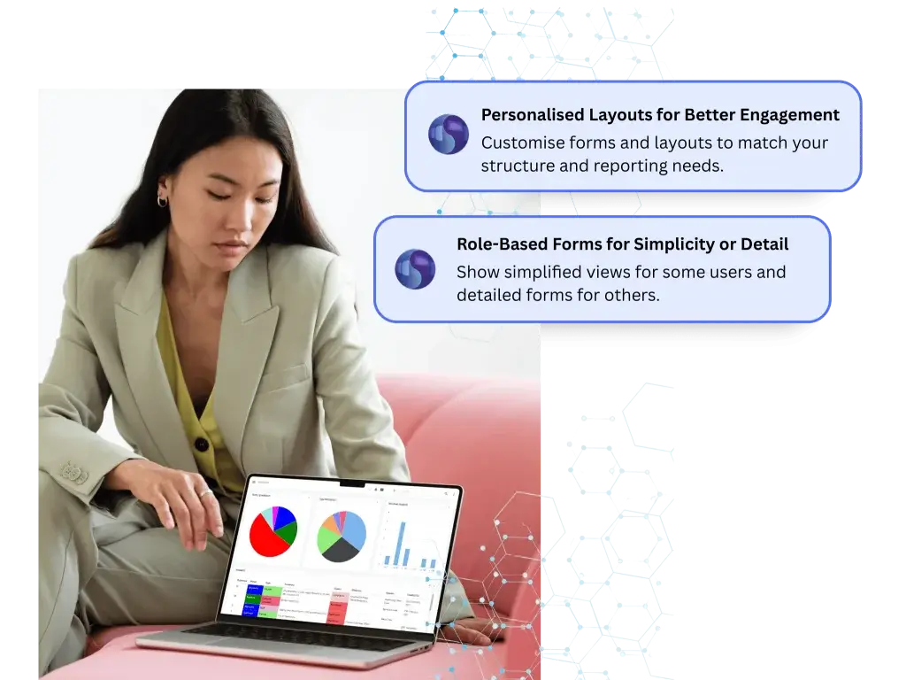 Symbiant’s Risk Incident Reporter Software is fully customisable to fit your organisation’s unique GRC and audit management processes. Tailor every form, view, and layout by role, department, or access level—ensuring users see only what’s relevant. Whether you need simplified input for front-line users or detailed logs for compliance teams, Symbiant adapts to your structure, helping you streamline incident reporting and improve engagement across your risk management framework.