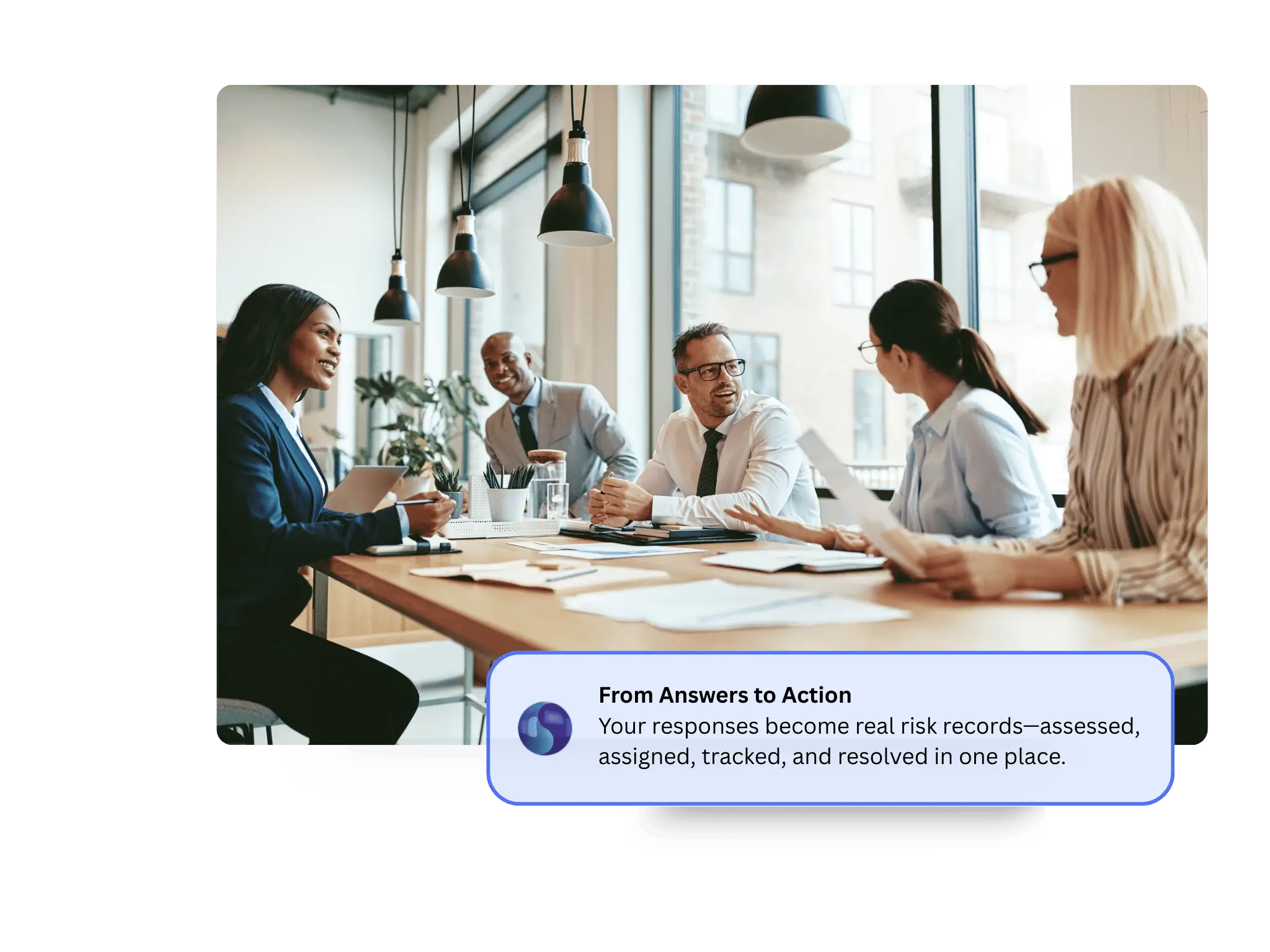 Symbiant DPIA module for Governance, Risk, and Compliance—automatically converting assessments into live risk records with mitigation plans, ownership, and full progress tracking