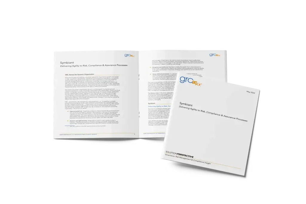 Symbiant Delivering Agility to Risk, Compliance & Assurance Processes