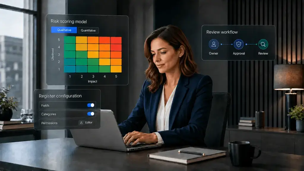 Symbiant’s Risk Register is configurable around your existing risk framework, including your fields, scoring methods, workflows, permissions and reporting requirements.